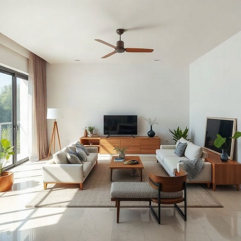 Bright Curitiba apartment living room interior